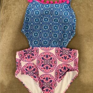 Nicole Miller Floral and Paisley Kids Swim One Piece